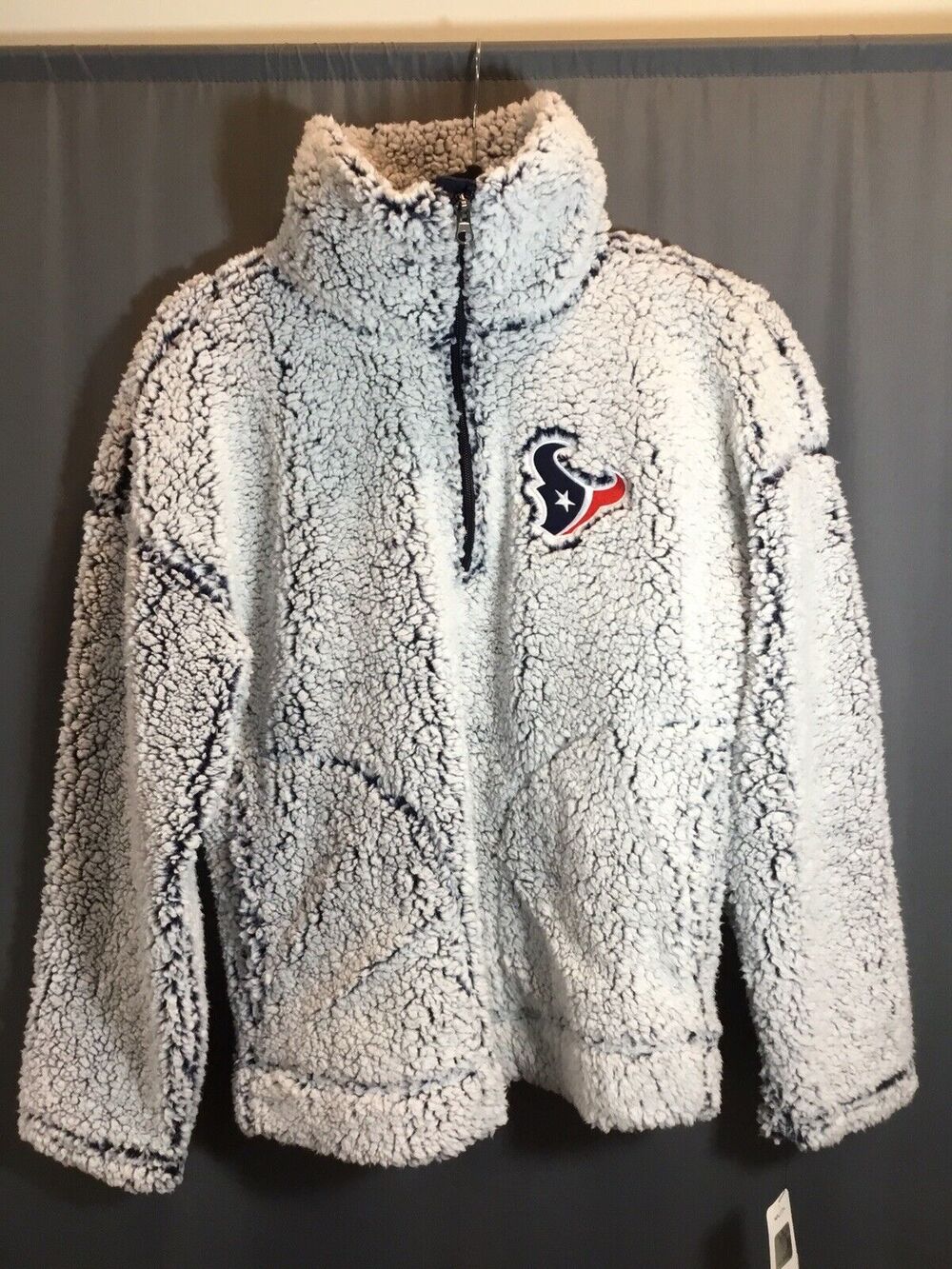 Houston Texans NFL G-III Team Apparel L Women's Quarter-Zip Sherpa Jacket